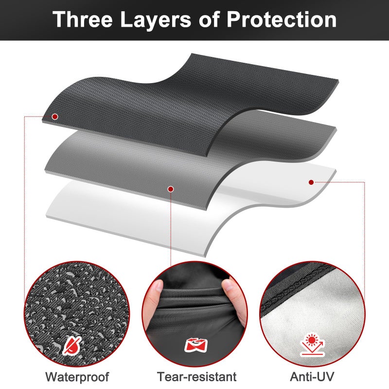 LBTING Grill Cover, 40-inch Heavy Duty 300D Oxford Waterproof Windproof UV Resistant BBQ Gas Grill Cover for Outdoor Barbecue Fit Most Brands Weber, Brinkmann, Char Broil, Holland - Image 4